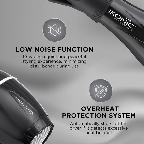 IKONIC PROFESSIONAL HAIR DRYER PRO 2100+ - BLACK