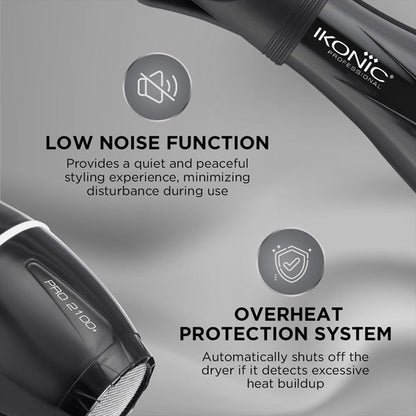 IKONIC PROFESSIONAL HAIR DRYER PRO 2100+ - BLACK
