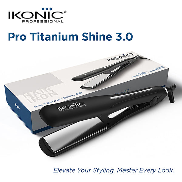 IKONIC PROFESSIONAL PRO TITANIUM SHINE HAIR STRAIGHTENER -3.0