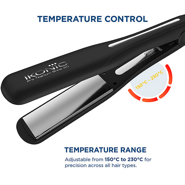 IKONIC PROFESSIONAL PRO TITANIUM SHINE HAIR STRAIGHTENER -3.0