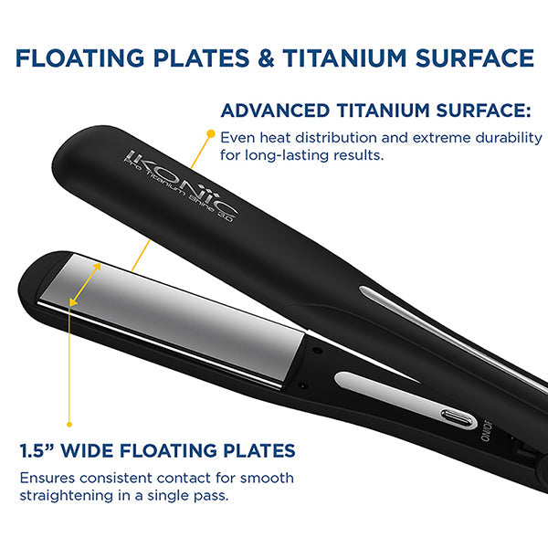 IKONIC PROFESSIONAL PRO TITANIUM SHINE HAIR STRAIGHTENER -3.0