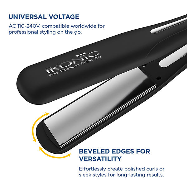 IKONIC PROFESSIONAL PRO TITANIUM SHINE HAIR STRAIGHTENER -3.0