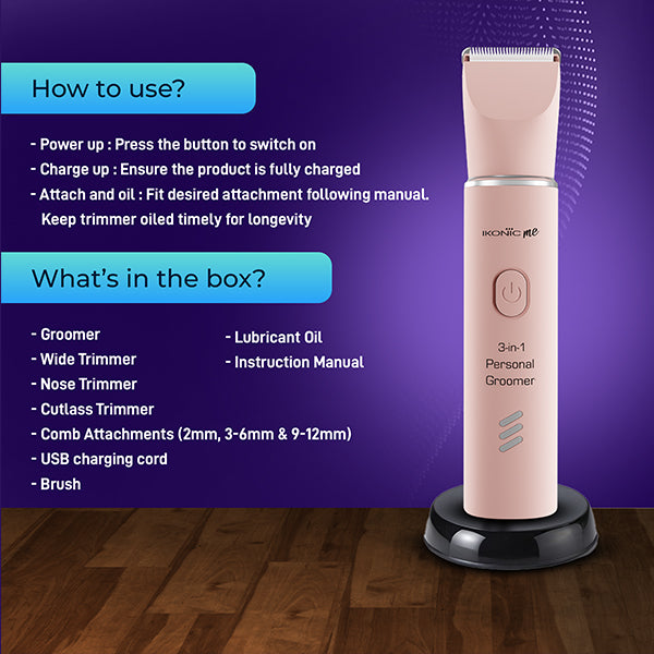Ikonic Me Unisex 3-in-1 Personal Groomer