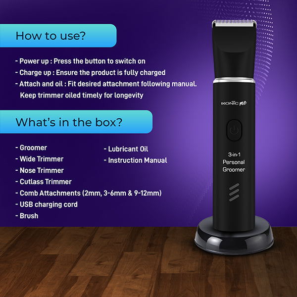 Ikonic Me Unisex 3-in-1 Personal Groomer