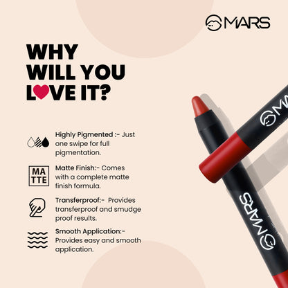 MARS Wont Budge Wont Smudge Lip Crayon | Mars Cosmetics at Broadway