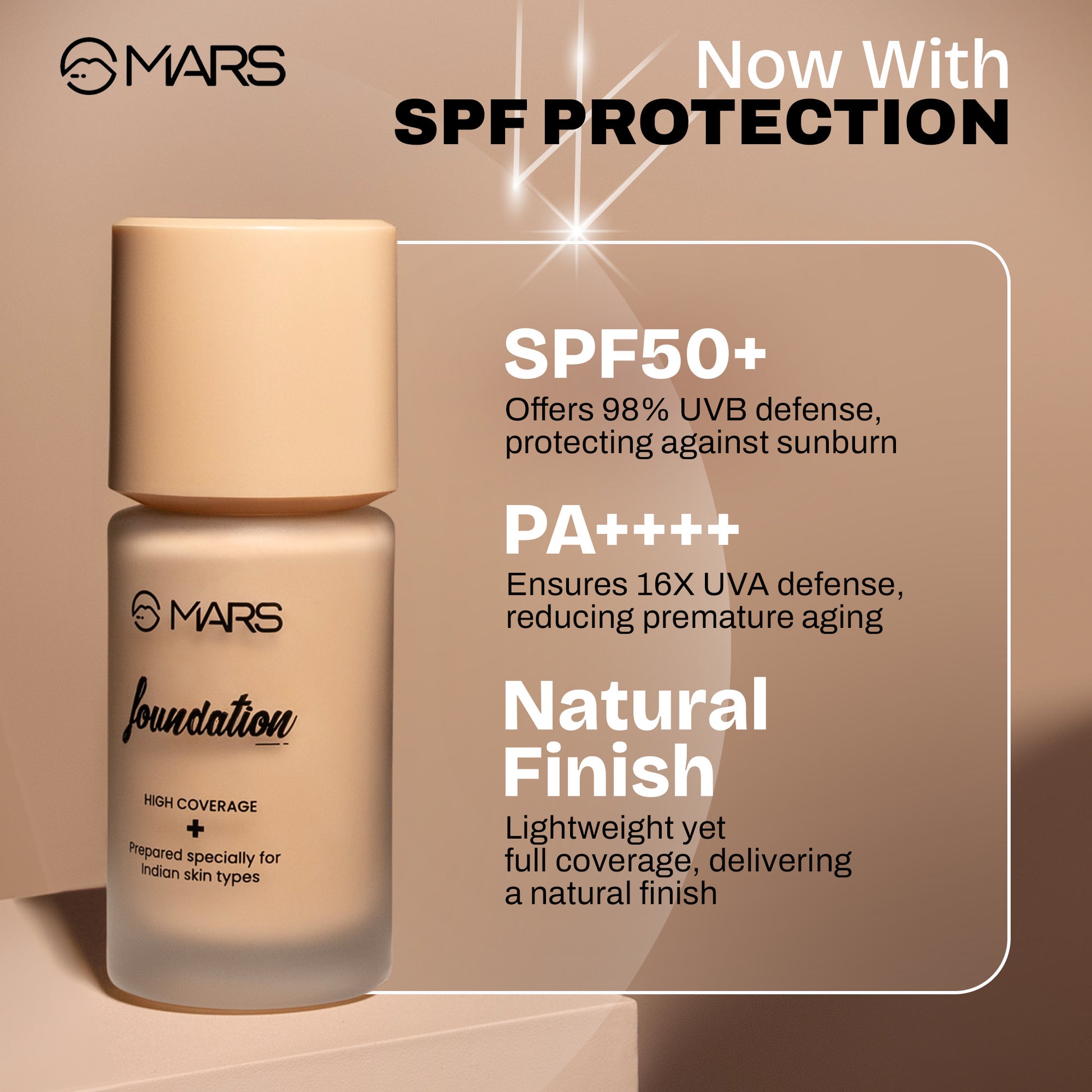 MARS High Coverage Liquid Foundation | Mars Cosmetics at Broadway