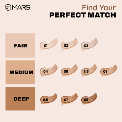 MARS High Coverage Liquid Foundation | Mars Cosmetics at Broadway