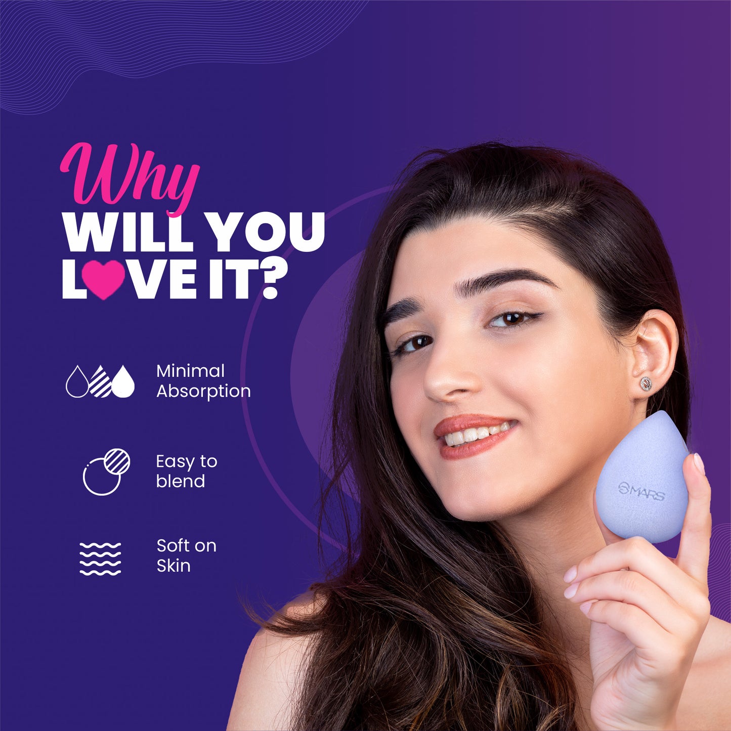 MARS Microfiber velvet beauty sponge