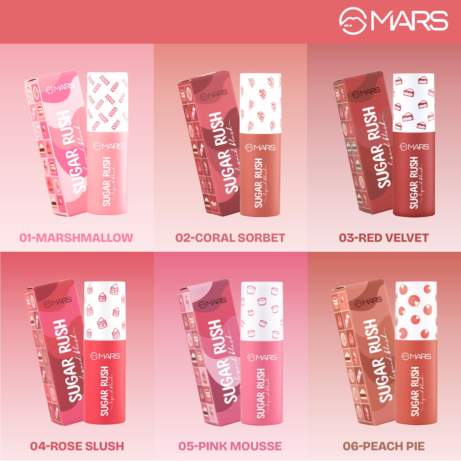 MARS Sugar Rush Liquid blush | Mars Cosmetics at Broadway