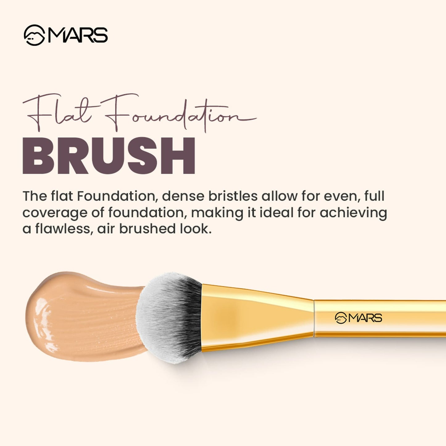 MARS Artist's Arsenal Brush Flat Foundation Brush