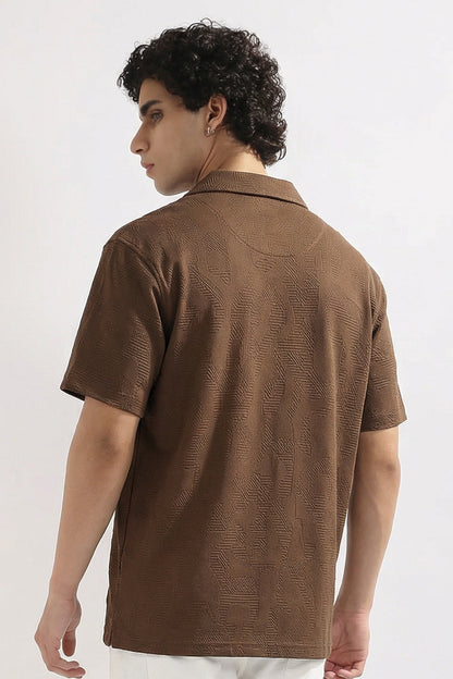 Textured Cuban Collar Shirt