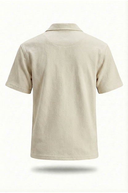 Textured Cuban Collar Shirt