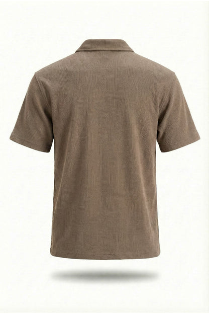 Textured Cuban Collar Shirt