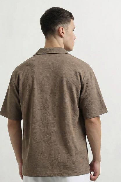 Textured Cuban Collar Shirt