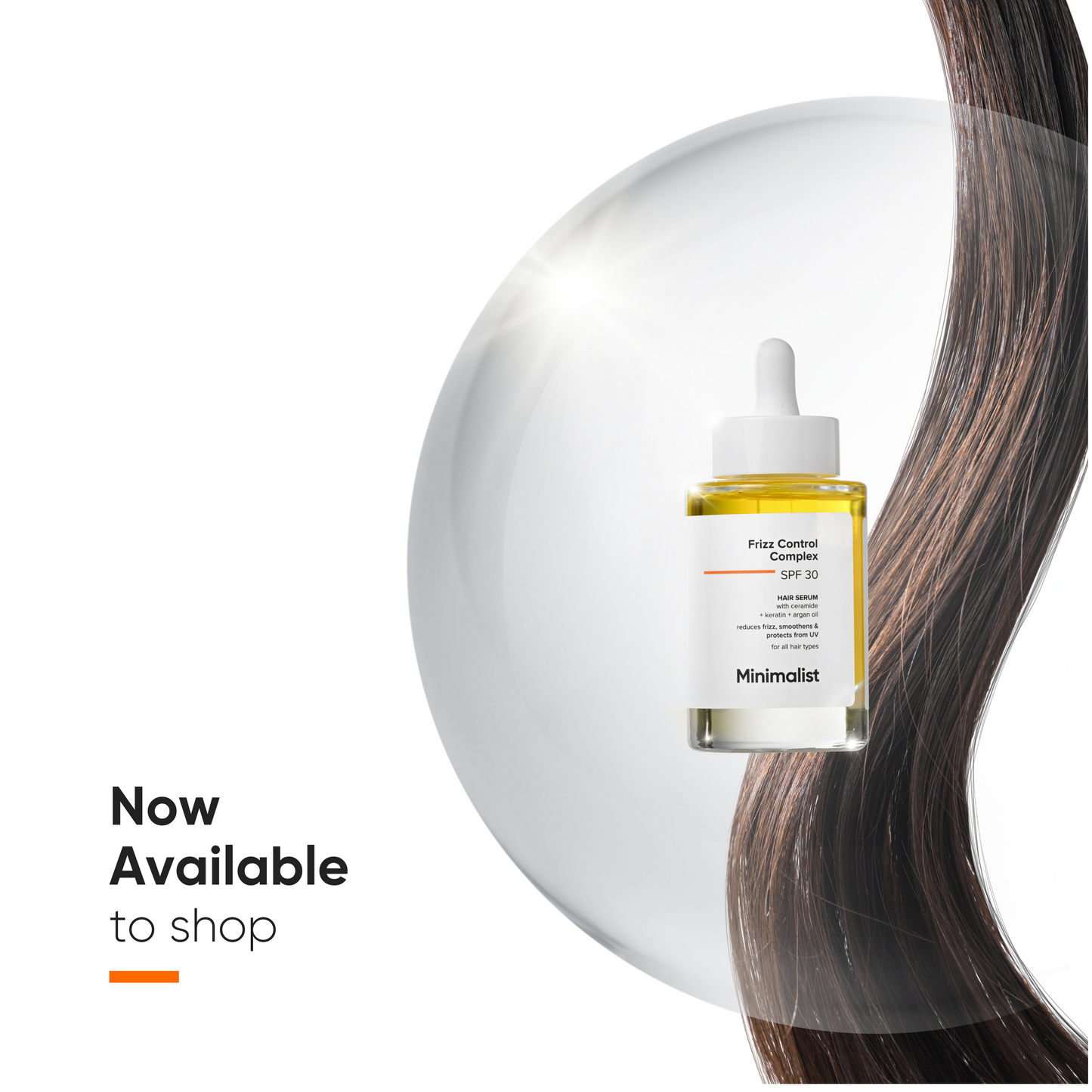 Minimalist Frizz Control Complex SPF 30 Hair Serum 50ml