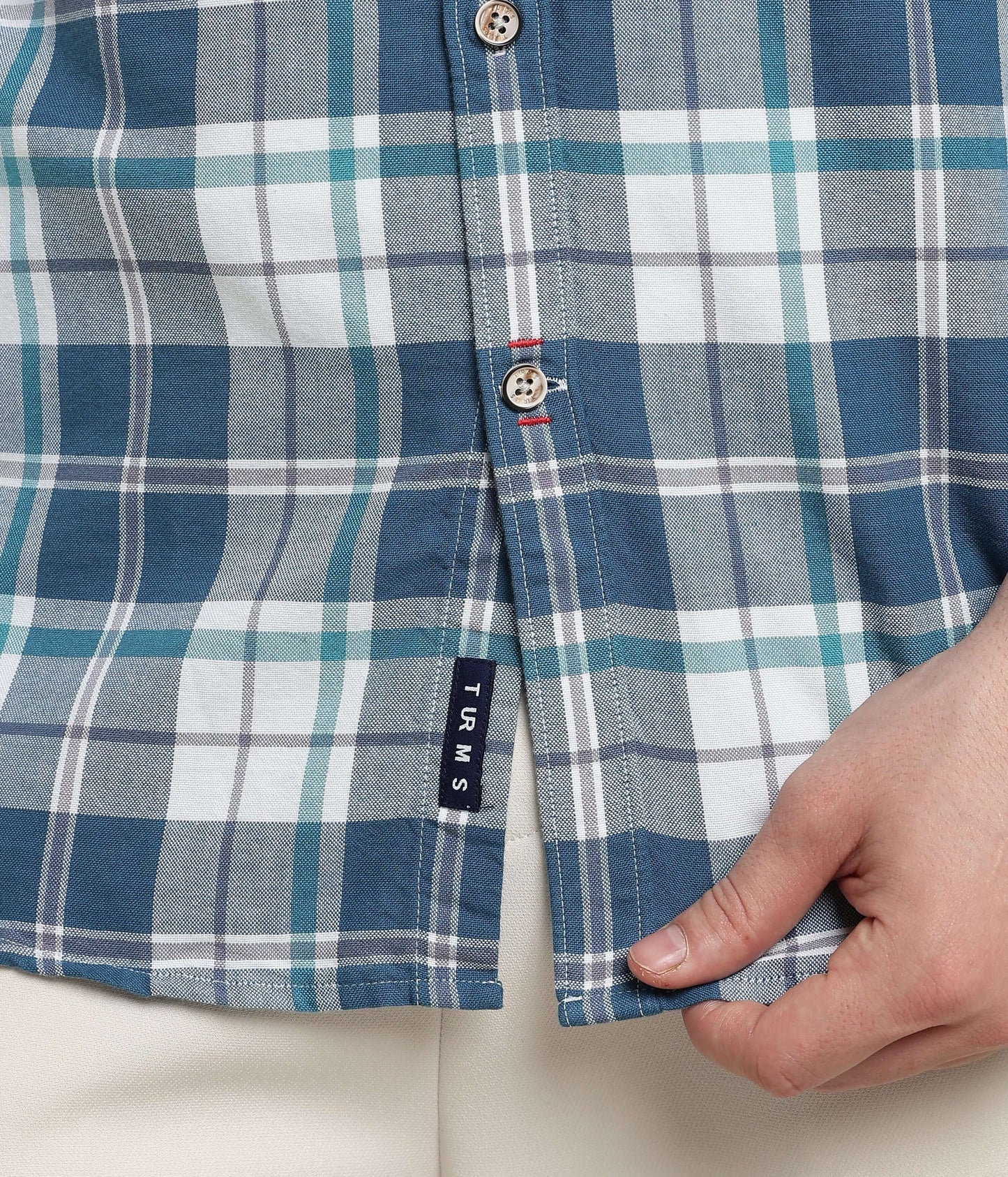 Shirt | Anti Stain Anti Odor Water Repellent   TEALCHECKERED