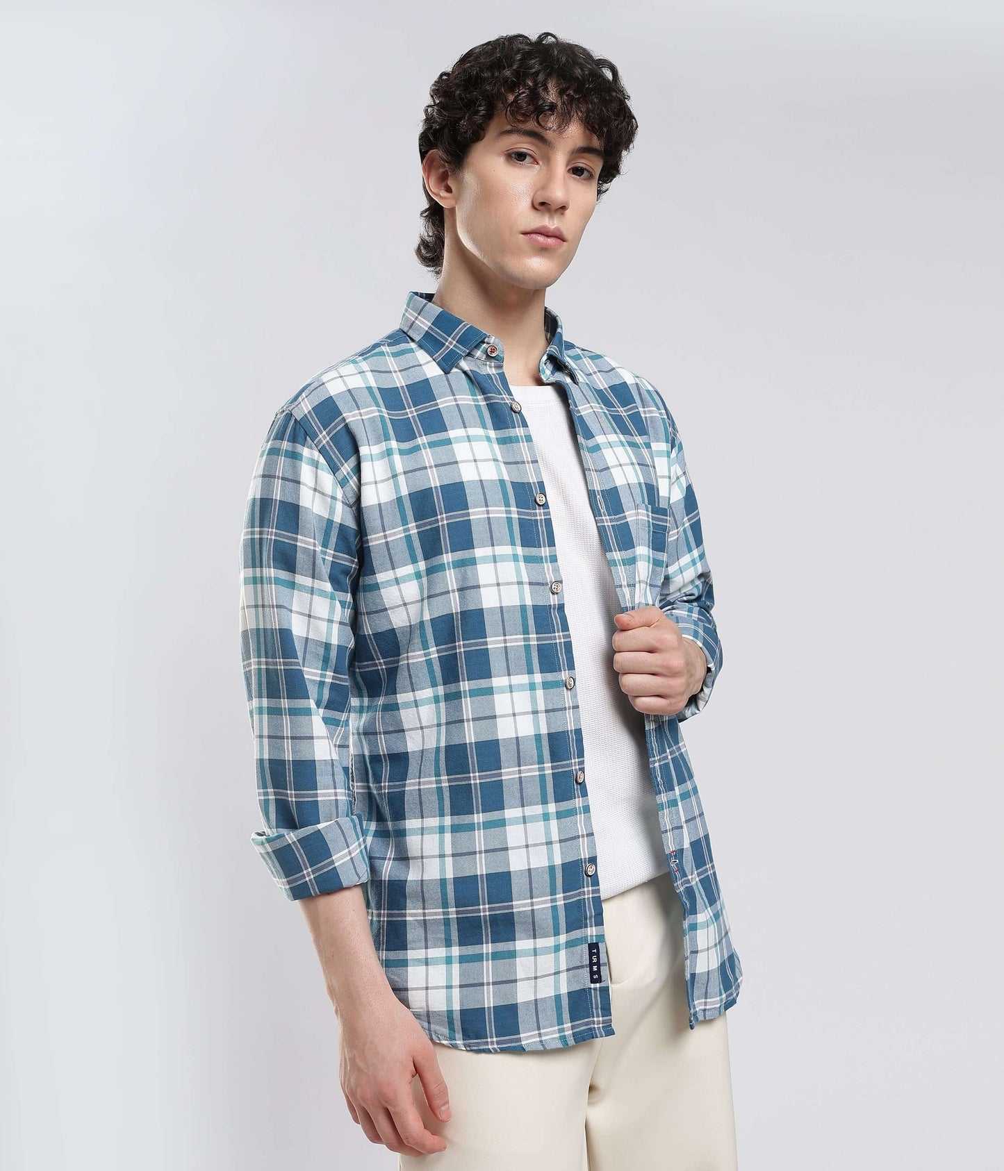 Shirt | Anti Stain Anti Odor Water Repellent   TEALCHECKERED