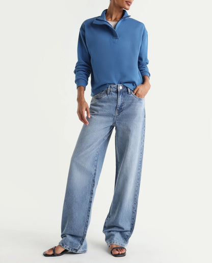 Rareism Women's Regara Light Blue Cotton Regular Fit Plain Jeans