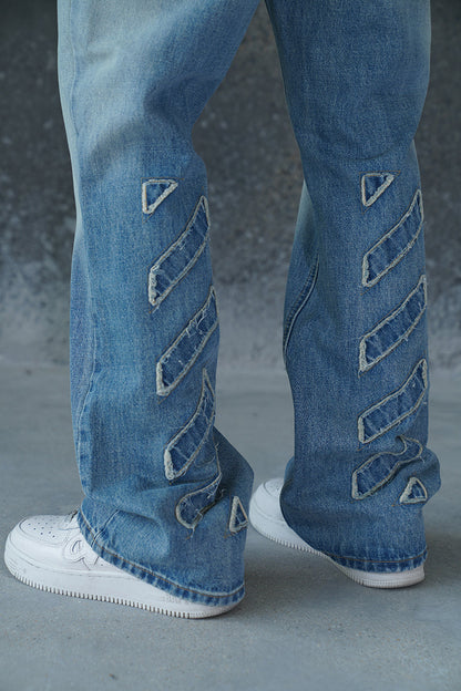 BLUE REWORK VALKYRE JEANS