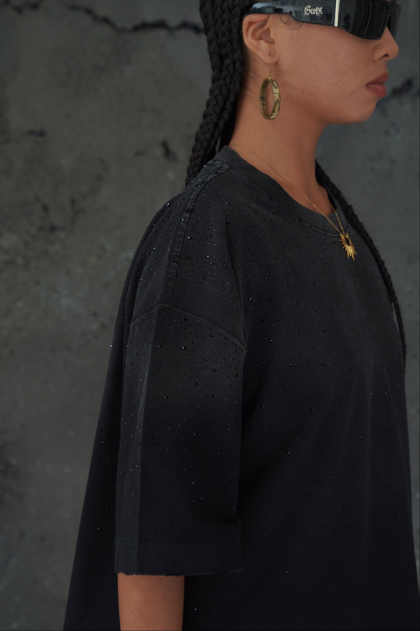 AFTER HOUR VALKYRE RHINESTONE PRESSED T-SHIRT