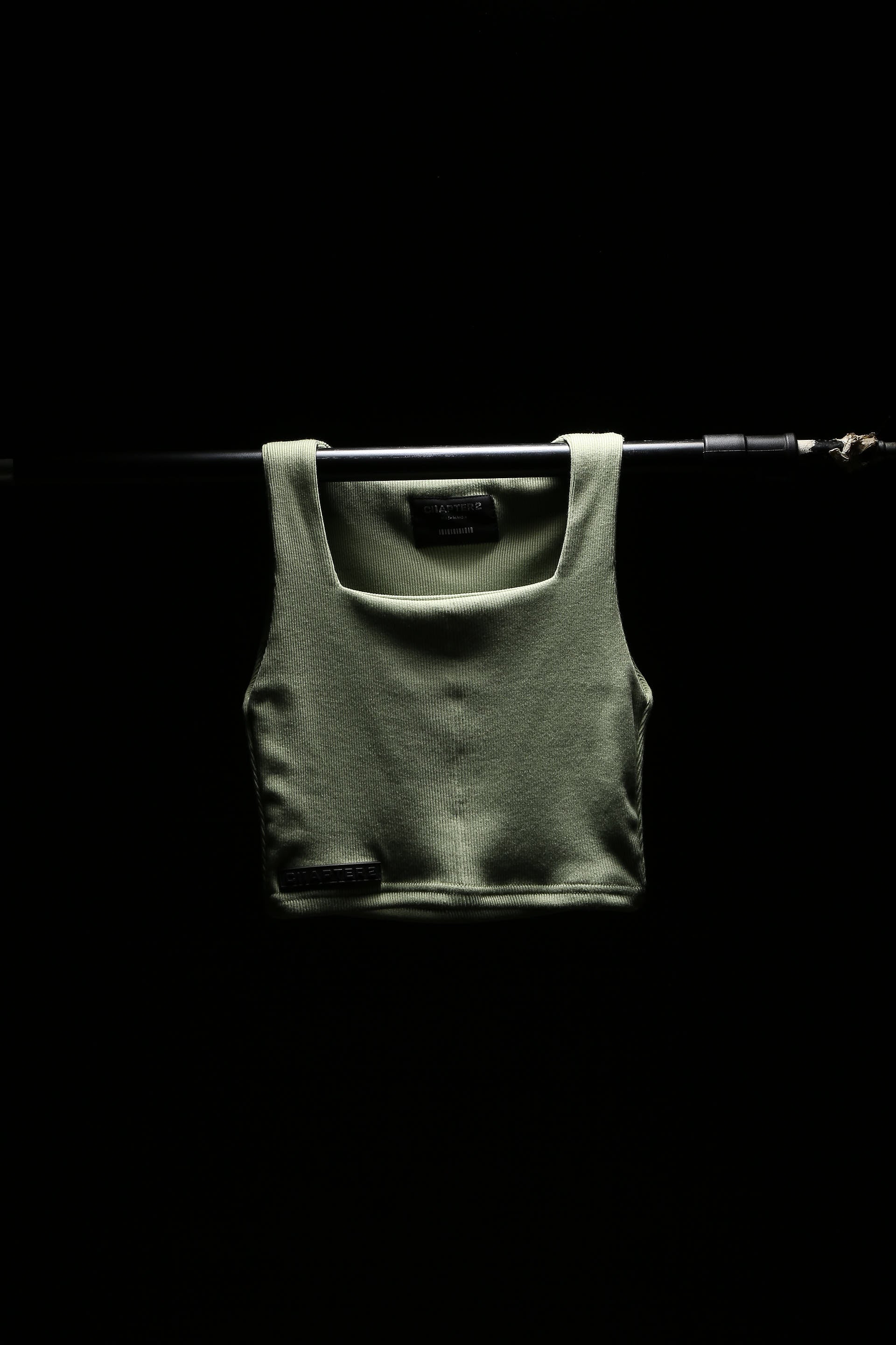 Olive Ribbed Crop Top