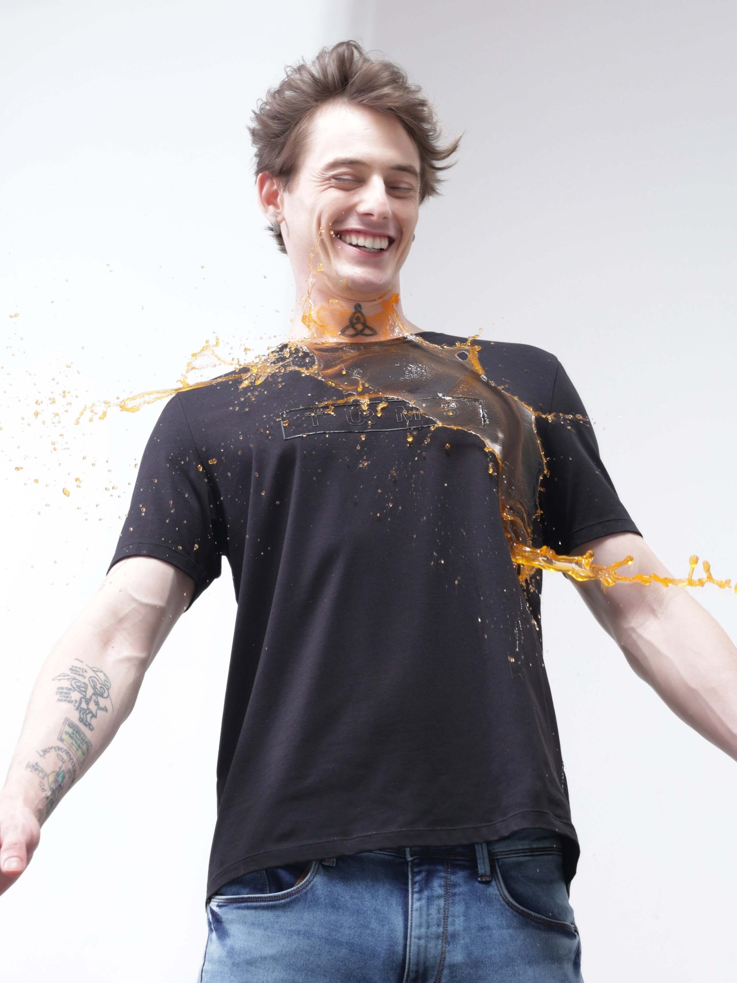 Crew Neck Tshirt | Anti Stain Anti Odor Water Repellent   MIDNIGHTELEGANCE