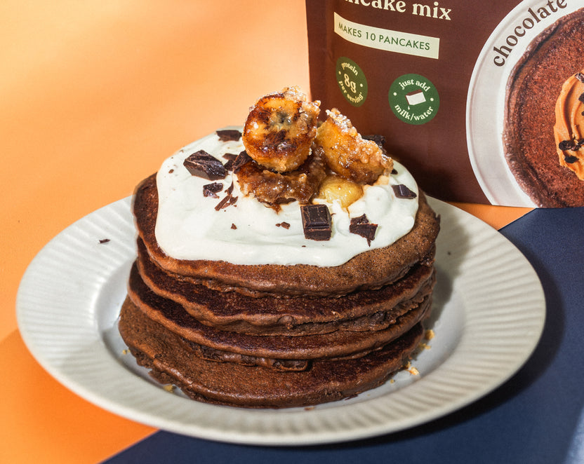 Cosmix No-Nonsense Plant Protein Pancakes - Chocolate Cake Brown | COSMIX at Broadway