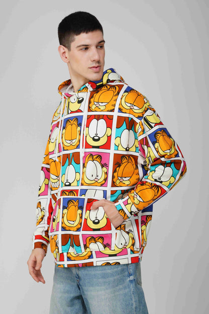 Garfield: Expressions Collage Printed Oversized Hoodie