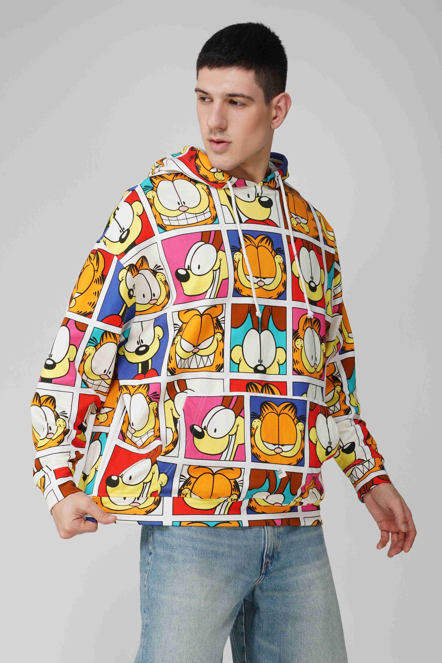 Garfield: Expressions Collage Printed Oversized Hoodie
