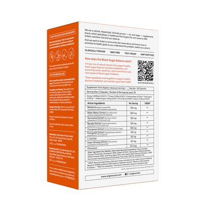 Origins Nutra Blood Sugar Balance Capsules | Helps in Blood Sugar Level Balance, Aids in Insulin Sensitivity | Gymnema Extract & L-Leucine |GMP Certified | For Men & Women | 56 Capsules. | Origins Nutra at Broadway