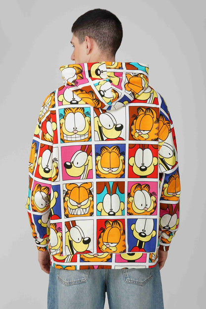 Garfield: Expressions Collage Printed Oversized Hoodie
