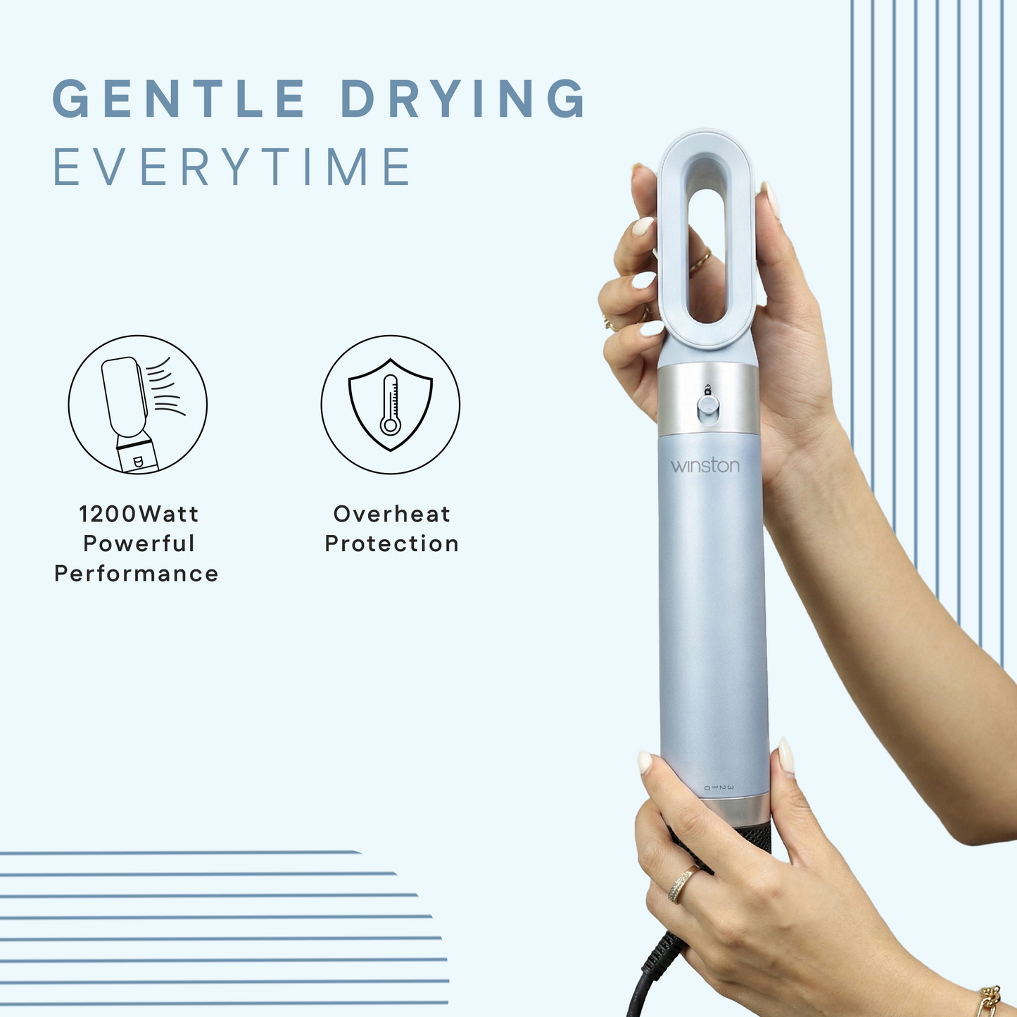 5 in 1 Hair Blow Brush | Auto Curler, Dryer, Straightener & Styler -1 | Winston at Broadway