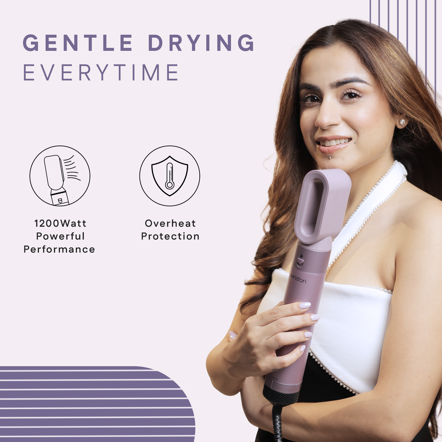 5 in 1 Hair Blow Brush | Auto Curler, Dryer, Straightener & Styler -1 | Winston at Broadway