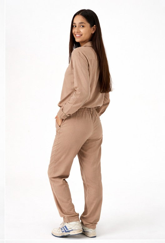 Chapter2Drip Mocha Brown linen pants (Jr) â€” view 6