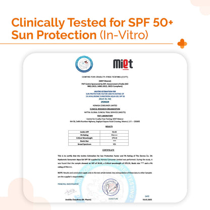 1% Hyaluronic Sunscreen Aqua Gel with SPF 50 & PA++++ - 30g