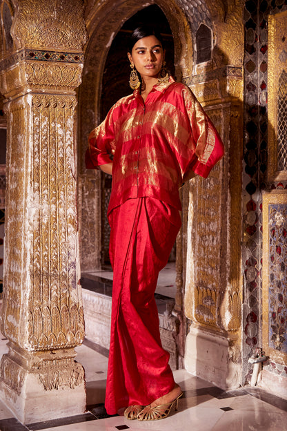 ASYMMETRIC DRAPE SKIRT