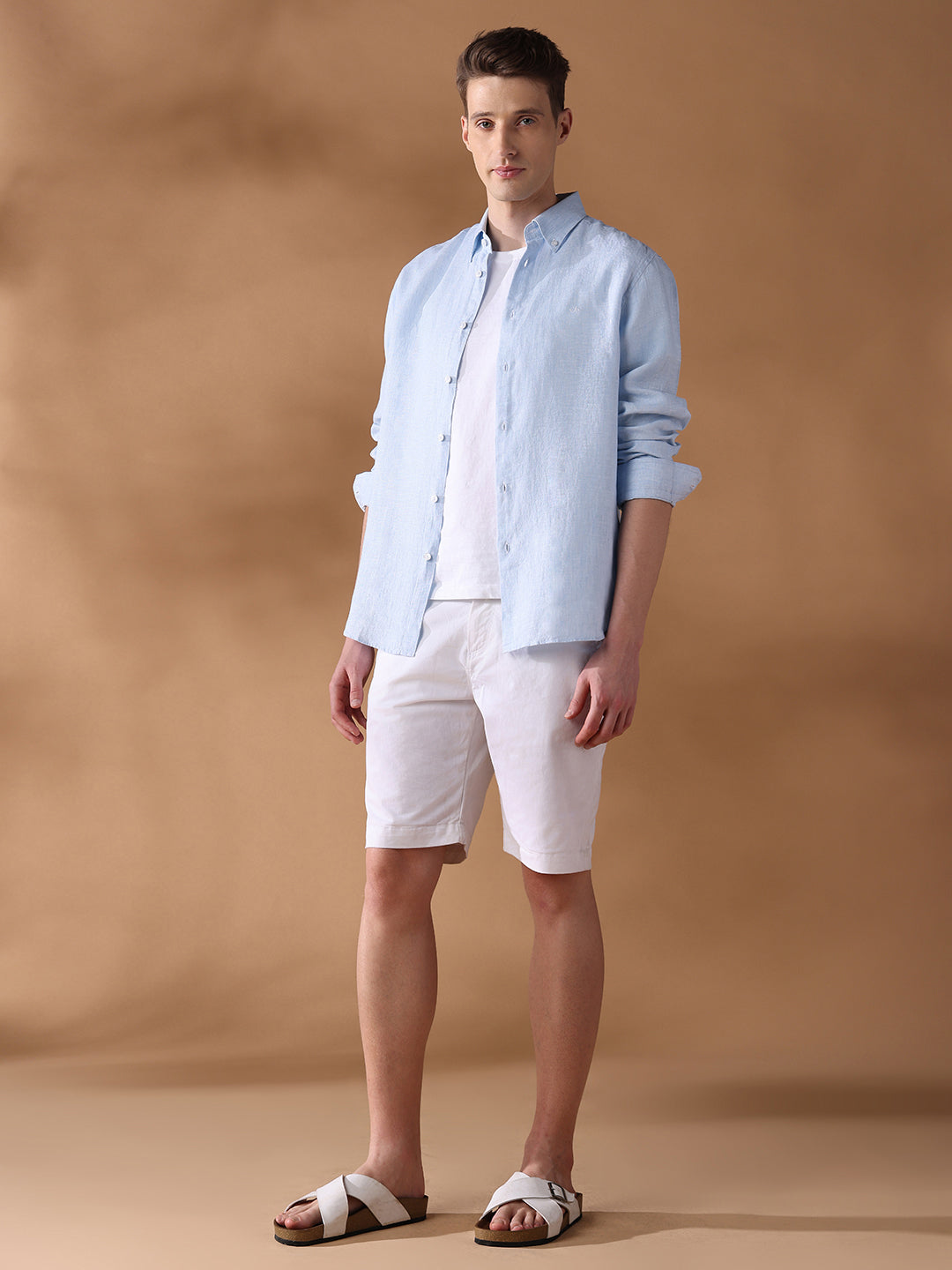 Blue Regular Fit Solid Casual Shirt for Men (LILA)