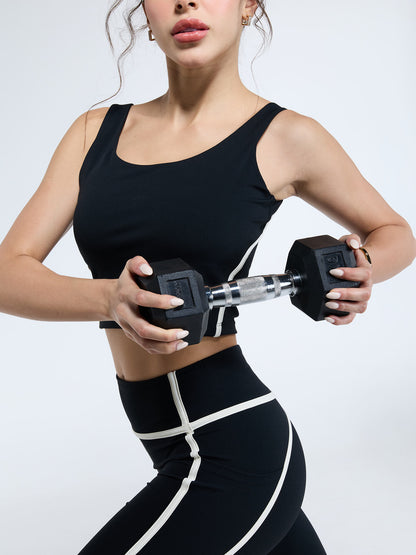 Black Aerial Contrast Leggings