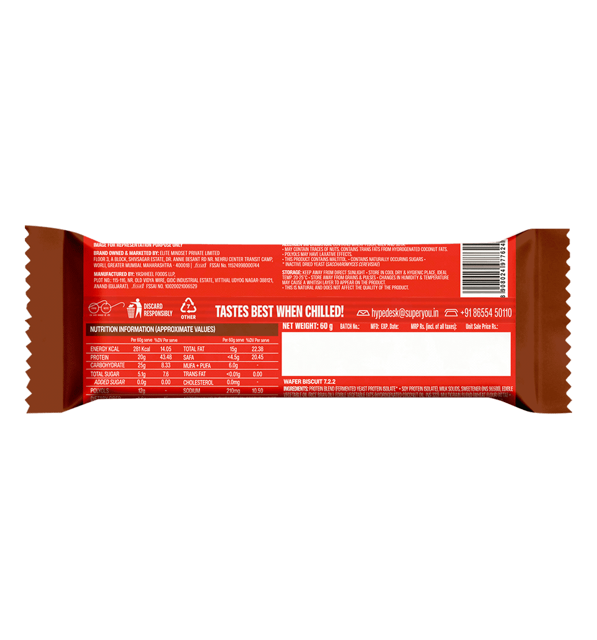 SuperYou Nutty Chocolate Protein Wafer | SUPERYOU at Broadway