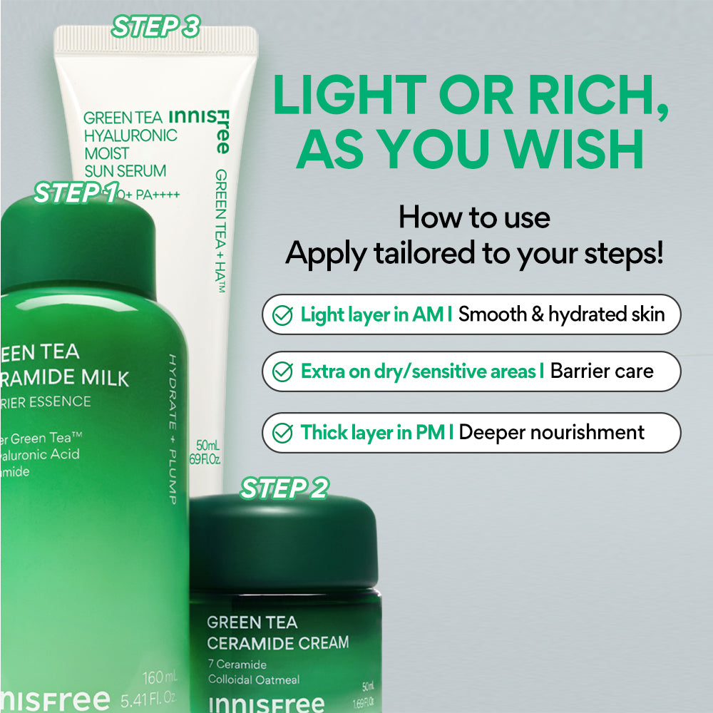 Innisfree Green Tea Ceramide Milk - 160 ml