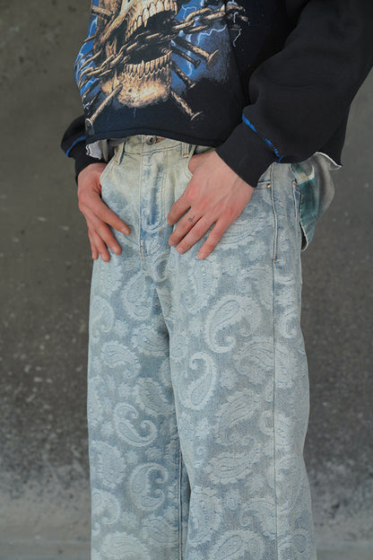 GRADIENT PAISLEY VALKYRE JEANS