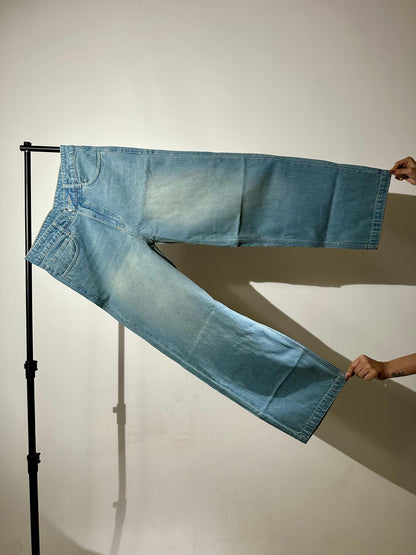 Blue Wash Baggy Denim