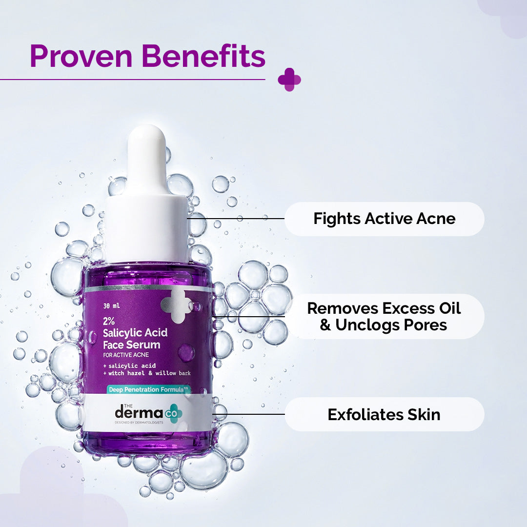 2% Salicylic Acid Face Serum for Active Acne - 30ml