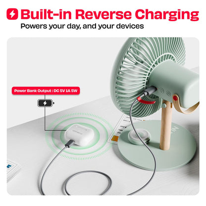 All-day Wireless Rechargeable Table Fan with Mood Light and Magnetic Remote | LĪT [v3]