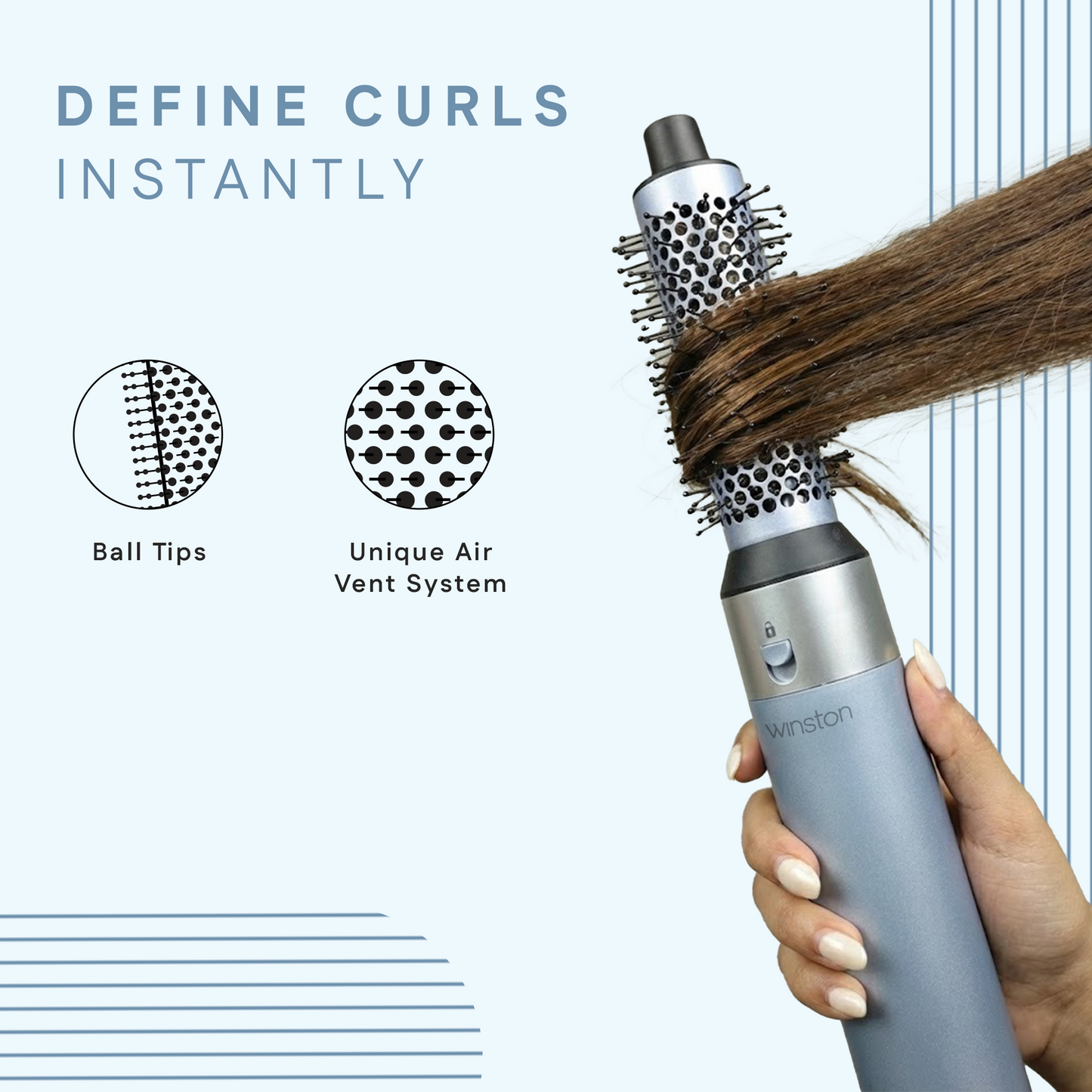 5 in 1 Hair Blow Brush | Auto Curler, Dryer, Straightener & Styler -1 | Winston at Broadway