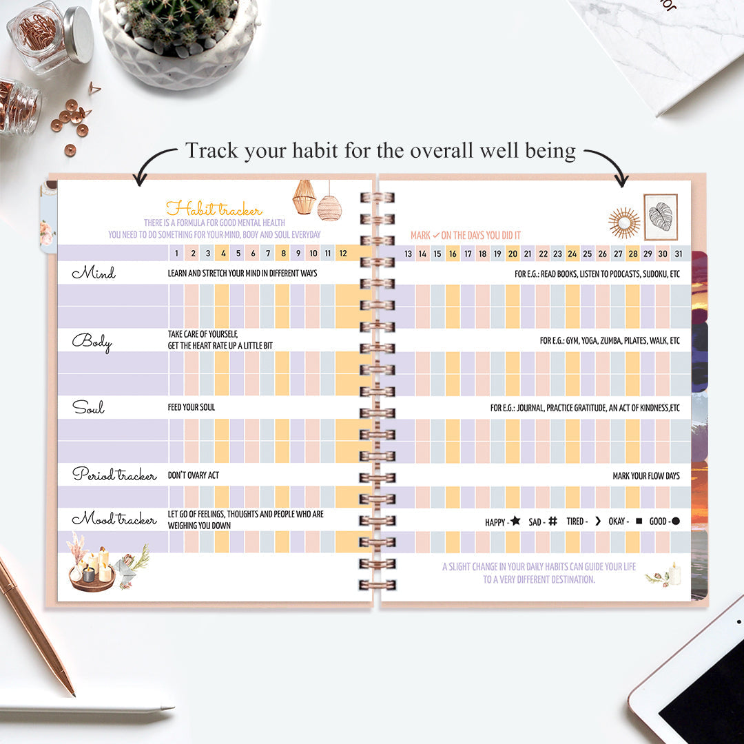 Undated Yearly Planner - Let Your Dreams Be Bigger