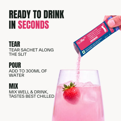 Hydration Electrolyte Drink Mix (Strawberry Lemonade - 21 Sachets)
