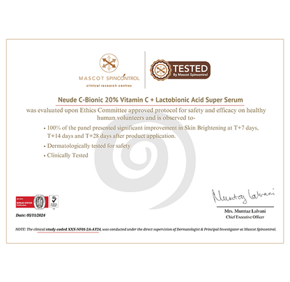 C - Bionic 20% Vitamin C Face Serum - Neude Skin
