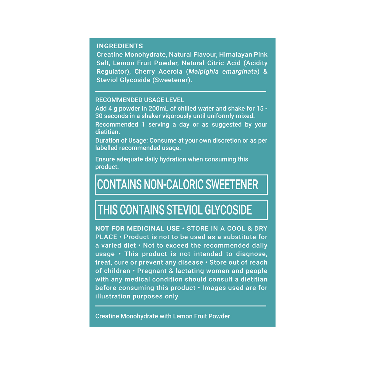Clean Creatine Monohydrate Powder, Citrus Flavor, 30 Sachets | 3g Creatine per Sachet