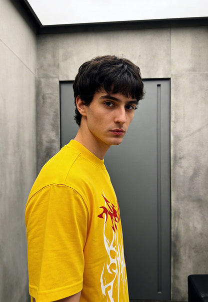 Arcane Yellow Heavyweight-Oversized T-Shirt